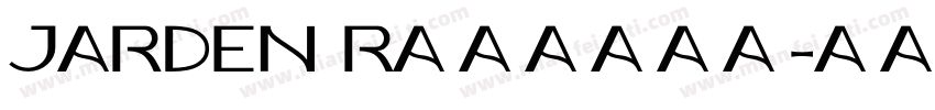 JARDEN Regular字体转换
